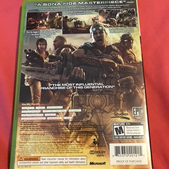 XBOX 360 Gears of War 3 - Pre-owned - Picture 2 of 3